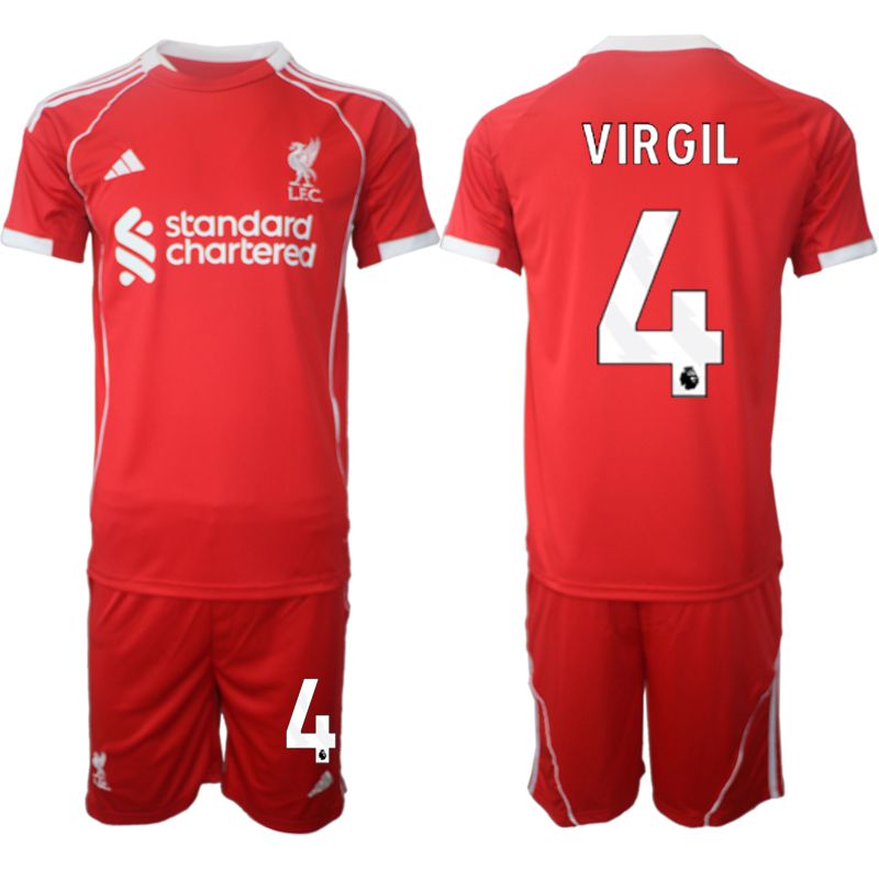 Men 2025-2026 Season Club Liverpool home red #4 Soccer Jersey->liverpool jersey->Soccer Club Jersey